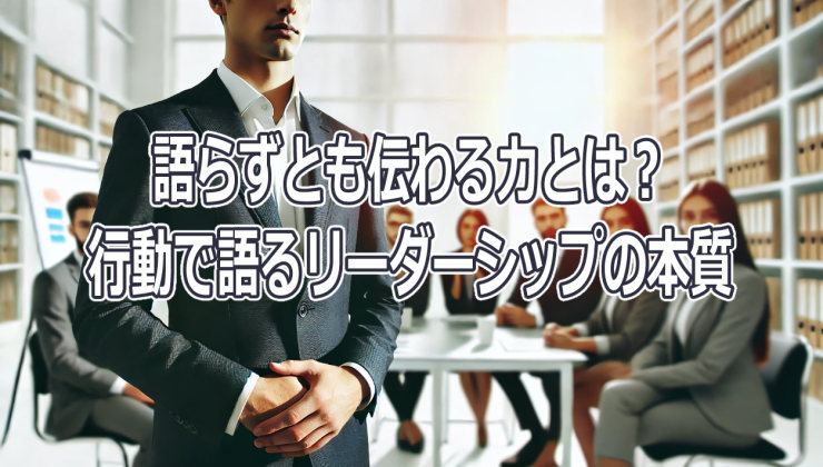 語らずとも伝わる力とは？行動で語るリーダーシップの本質