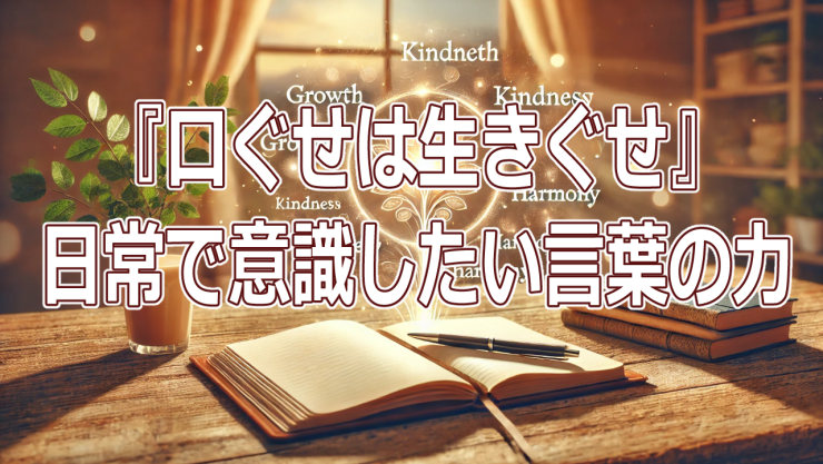 「『口ぐせは生きぐせ』。日常で意識したい言葉の力