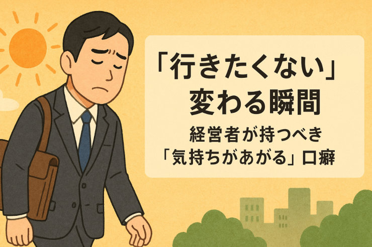 「行きたくない」が変わる瞬間──経営者が持つべき“気持ちがあがる”口癖r